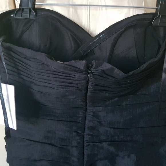 NWT Calvin Klein Black Strapless Dress size 4 - Picture 5 of 5